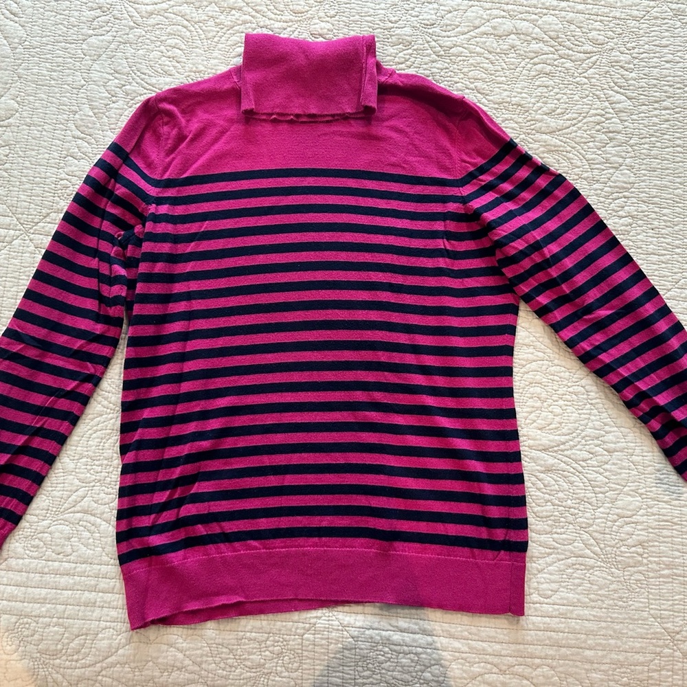 Talbots large striped sweater turtleneck